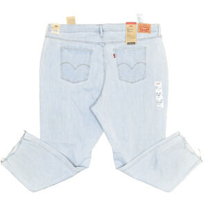 NEW Levi's Women 724 High Rise Slim Straight Cotton Blend Blue Plus Size 24W Zip